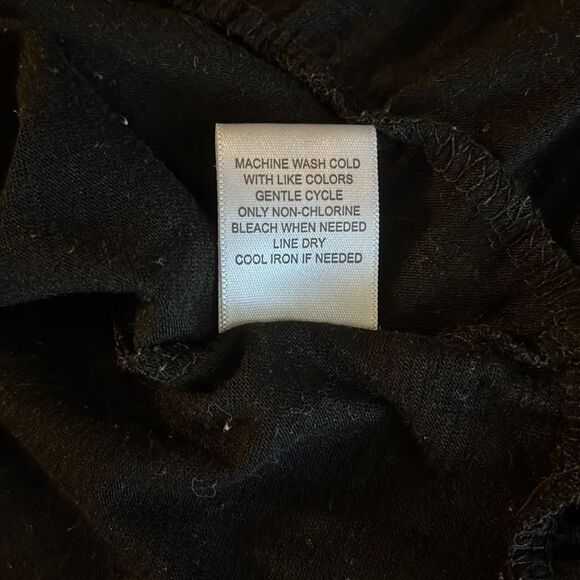 EYESHADOW black w/ floral design pom-pom trim camisole adjustable straps SZ XXL - Picture 8 of 10